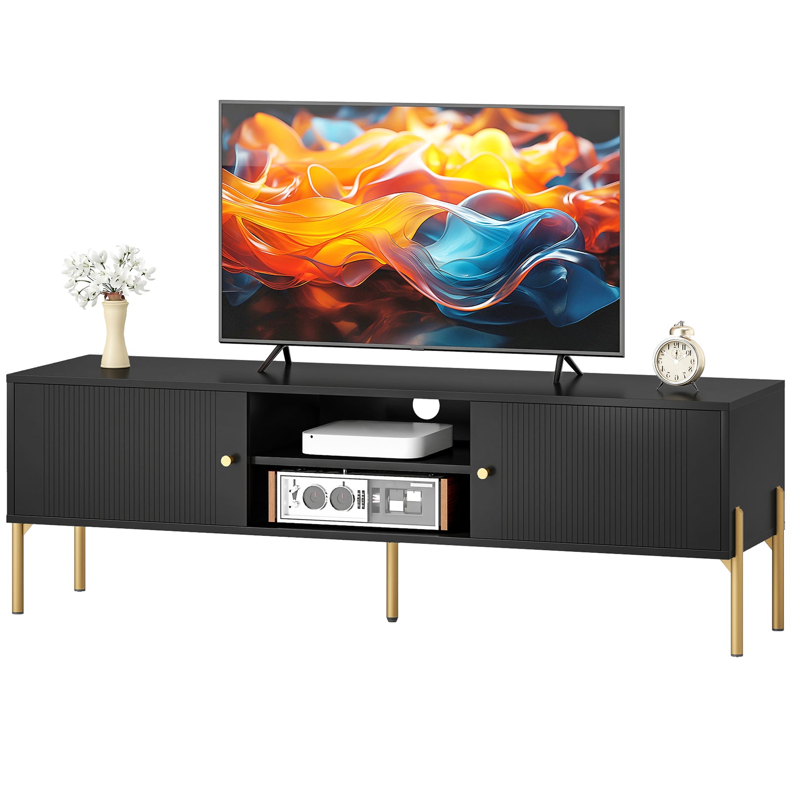 HOMCOM Tv Stand For Television Up To 65 Inch, Modern Entertainment Center
