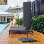 Garden Parasol Cover For 2-4m Outdoor Umbrella Uv Protector | Dark Gray