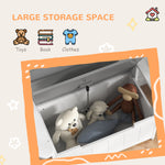 2 In 1 Toy Box For Kids With Safety Lid For Bedroom, Nursery | Grey