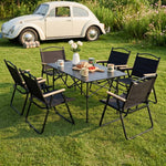 Folding Camping Table Set With Chairs, Portable Outdoor Picnic Table | 7 Piece