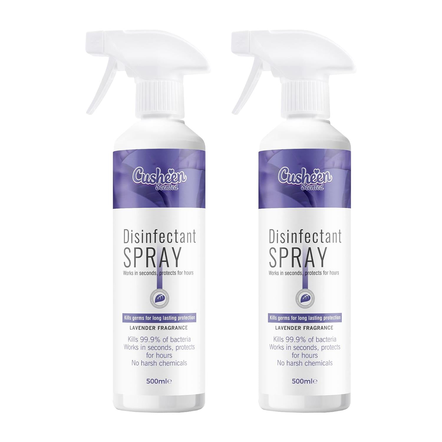 Disinfectant Spray Anti-bacterial All Purpose Lavender Fragrance,2x500ml