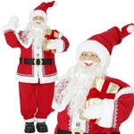 HOMCOM 5ft Life Size Singing Santa Claus, Animated Santa W/ Rotating Head