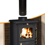 Flue Pipe Straights Various Sizes for 5" inch (125mm) | 300mm | Black