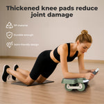 Centra Ab Roller With Auto Rebound Lcd Timer Elbow Knee Support Core Trainer