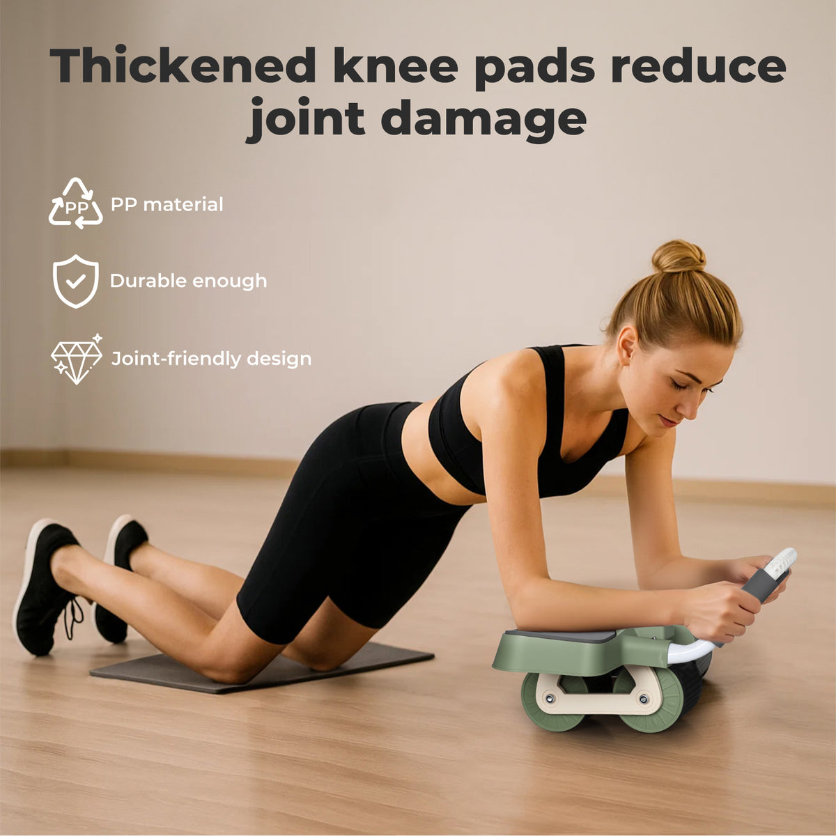 Centra Ab Roller With Auto Rebound Lcd Timer Elbow Knee Support Core Trainer