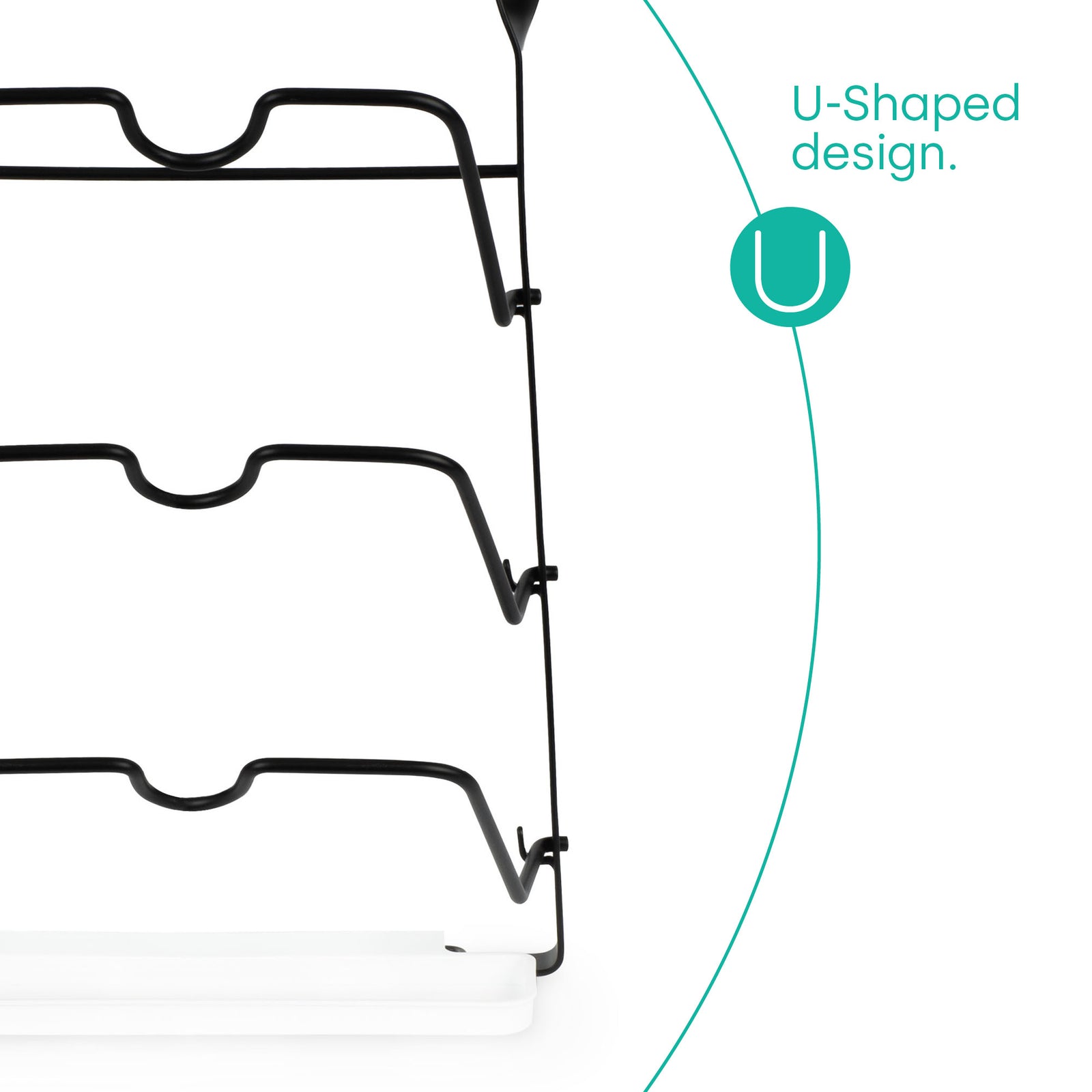Saucepan Lid Rack - Black