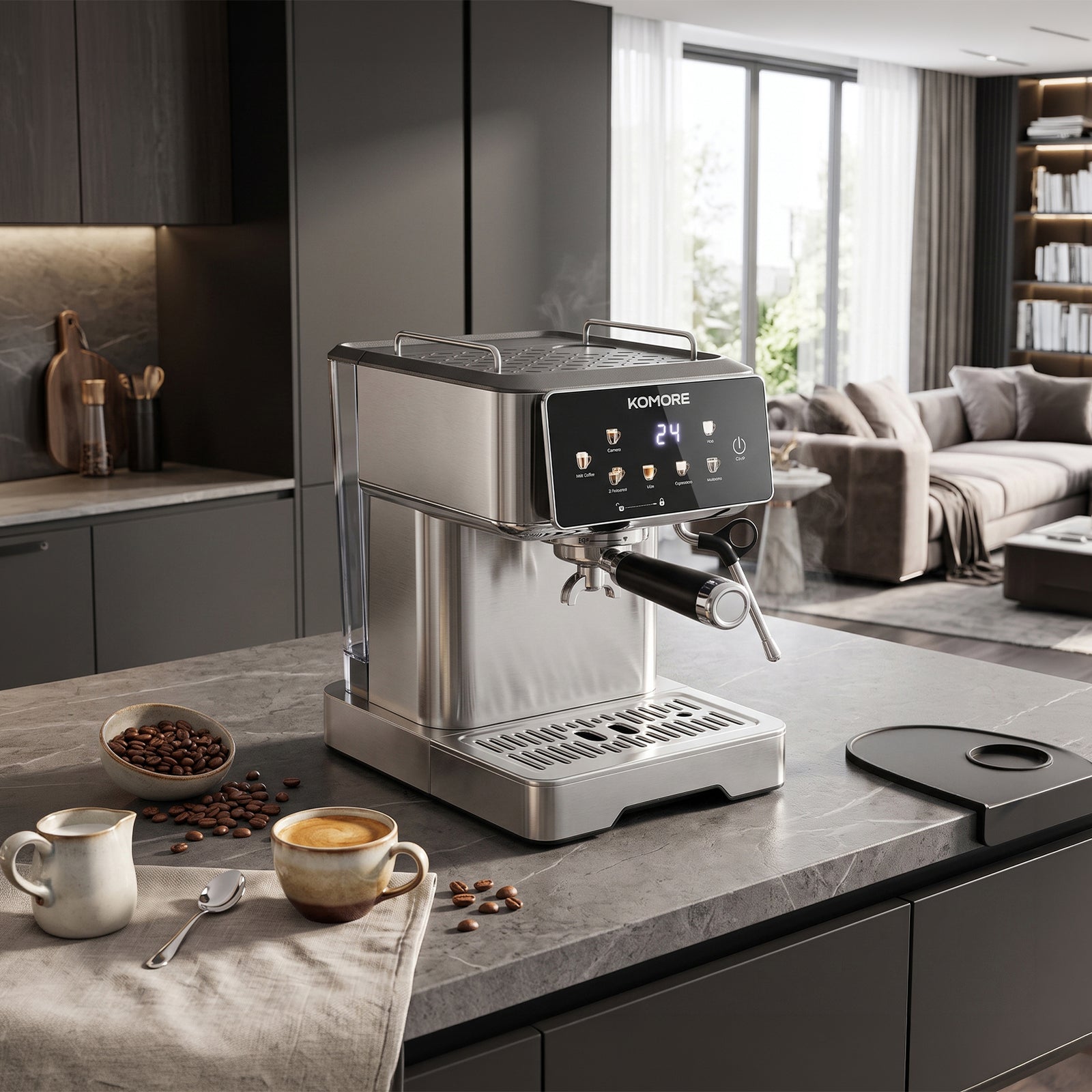 Breeins Espresso Machine With Milk Frother