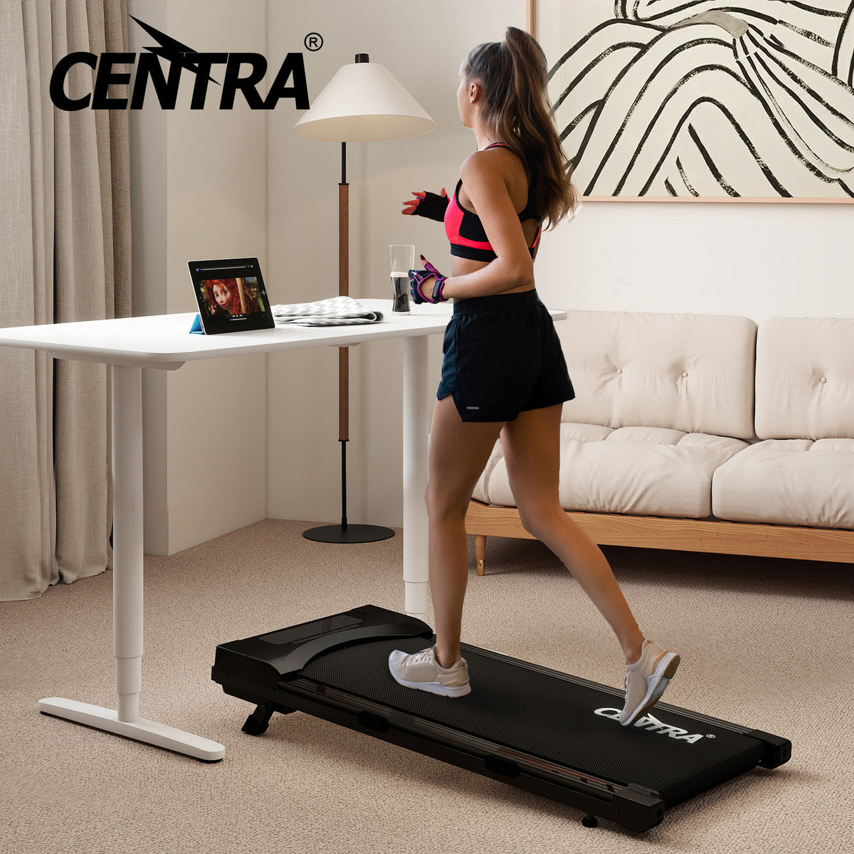 Centra Smart Walking Pad Treadmill Running Machine Folding Bluetooth App Remote Control