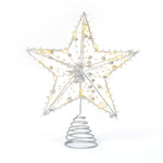 Light Up Star Tree Topper - Silver