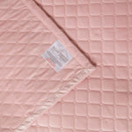 Diamond Quilted Velvet Bed Throw | 150cm x 200cm | Pink