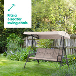 3-seater Garden Swing Cover - Green
