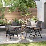 Outdoor Folding Rattan Chair, Dining Chair | Set of 2