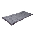 Quilted Mattress Topper With Thick 10cm Padding – Soft Brushed Fabric, Breathable Support & Secure Fit Straps | Double | Checkered