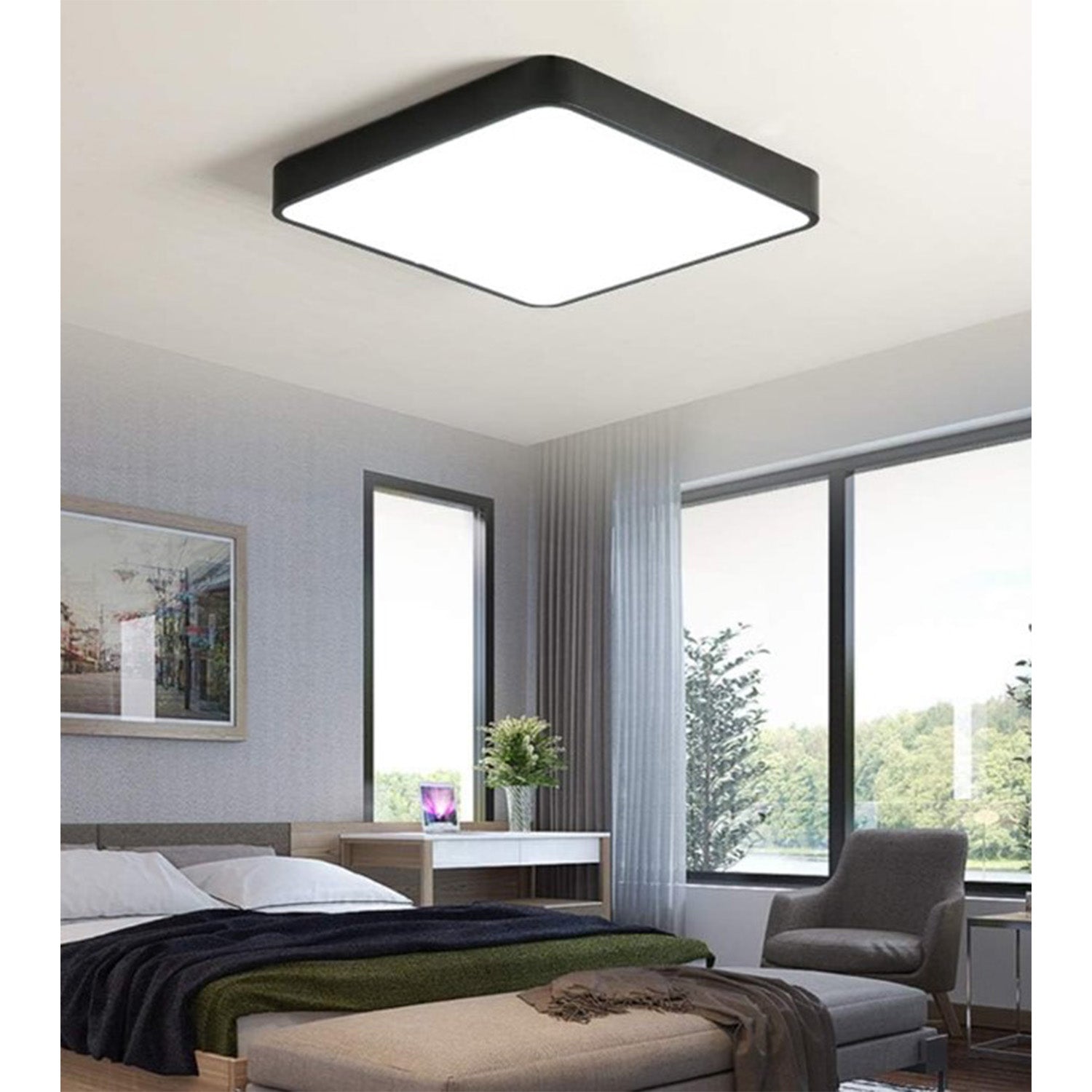 Bath Plus TB+ Modern Ultra-thin Square Flush Ceiling Light