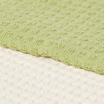 HOMESCAPES "olive" Waffle Cotton Tea Towels, Set Of 2