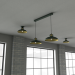 Felix Green Double Pendant Lamp 2xe27 The Hand Made High Quality Fittings 29cm Shades Rugged Industrial Look
