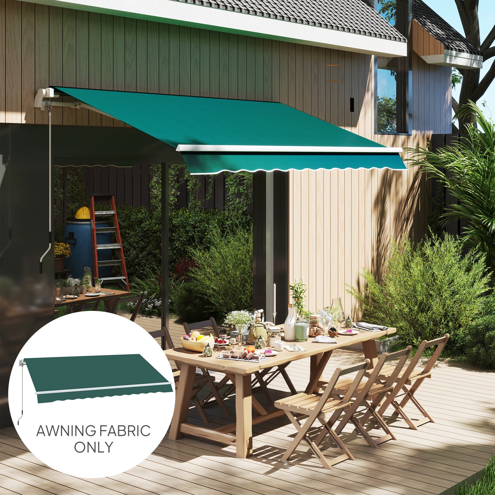 Replacement Canopy For 3 X 2.5 M Awning (Fabric Only) | Green