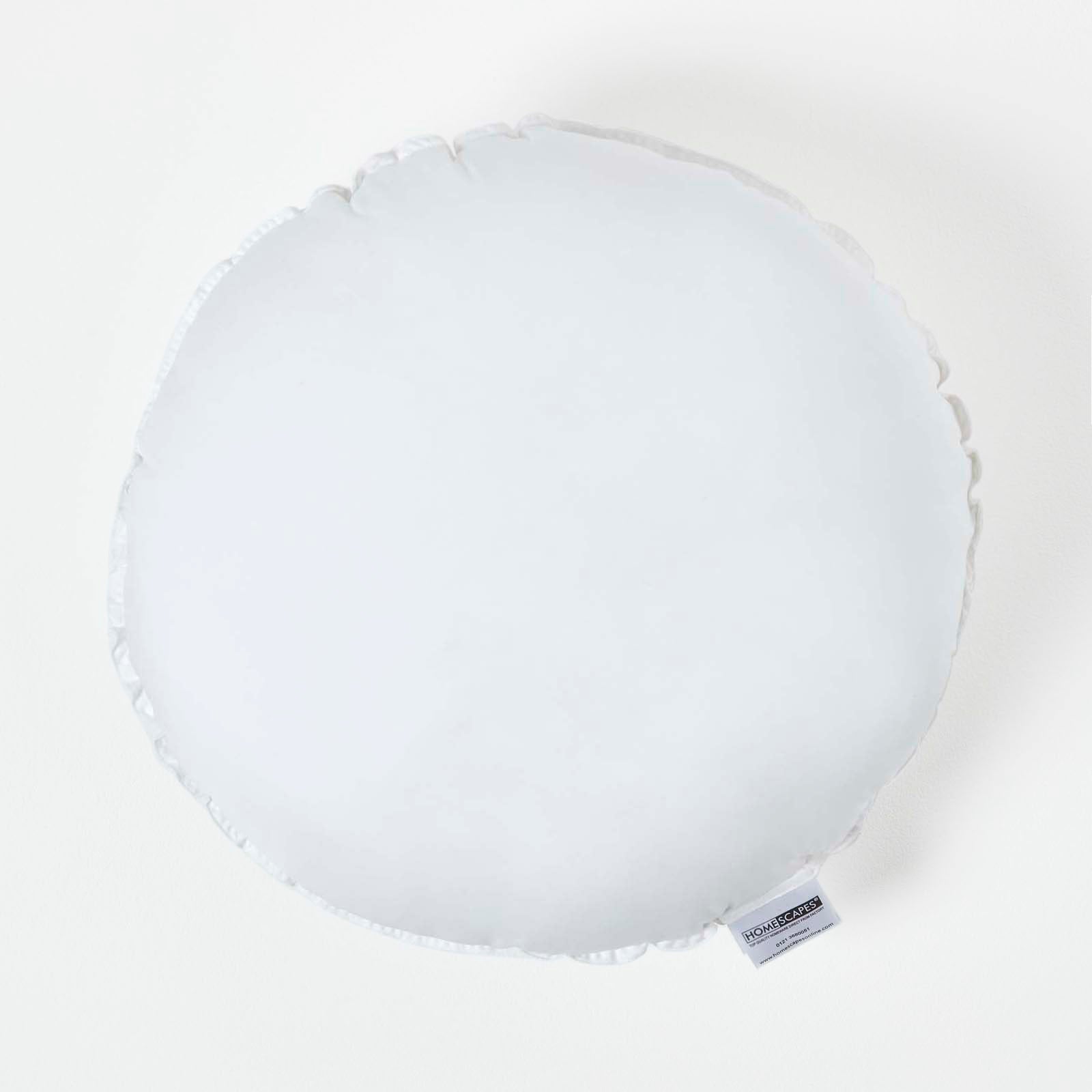 Super Microfibre Round Circular Shaped Cushion Pad | 45cm x 45cm | White