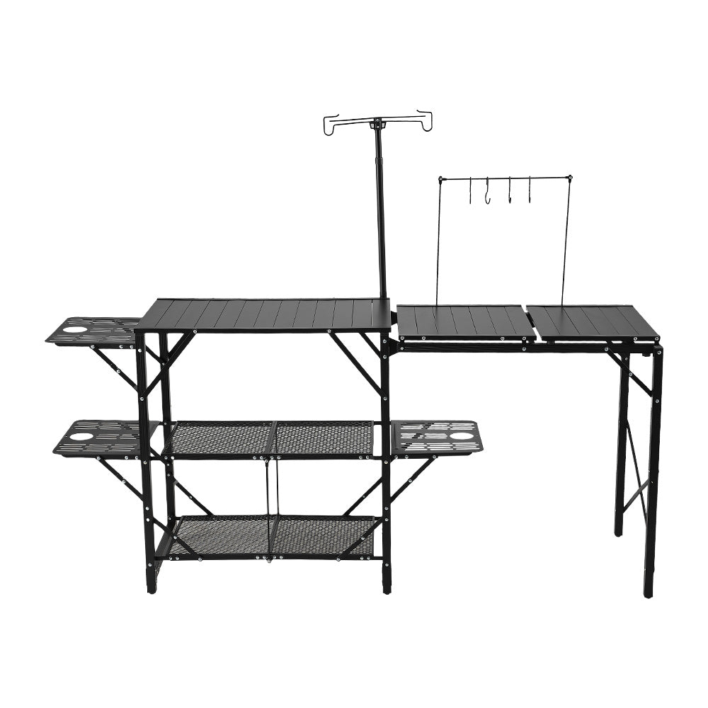 Portable Folding Camping Table, Extendable Aluminium Outdoor Table For Camping, Picnic