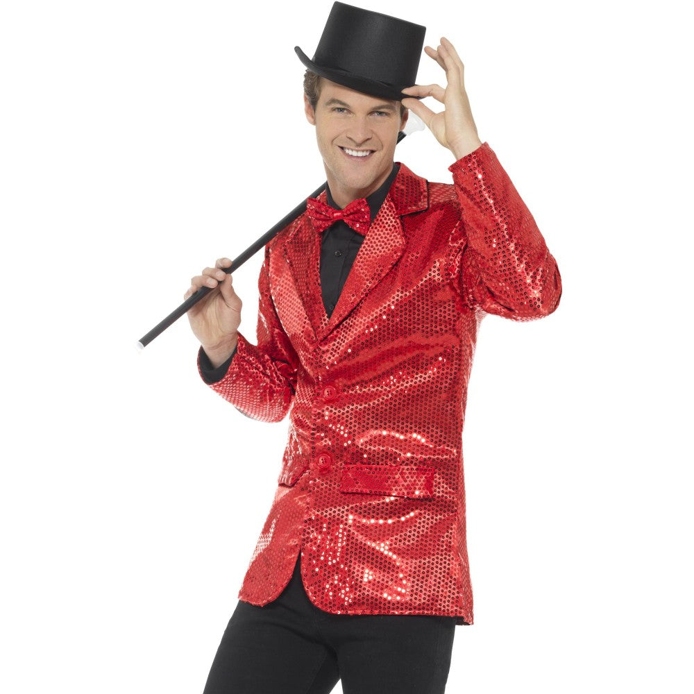 Sequin Jacket, Mens | Large | Red