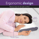 Premium Cervical Neck, Head, Back & Shoulder Support, Shredded Orthopaedic Memory Foam, Bamboo Washable Cover