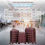 Medium 25" Hard Shell Bubble Design Check-in Suitcase Hold Luggage Bag 20kg+ | Medium | Burgundy