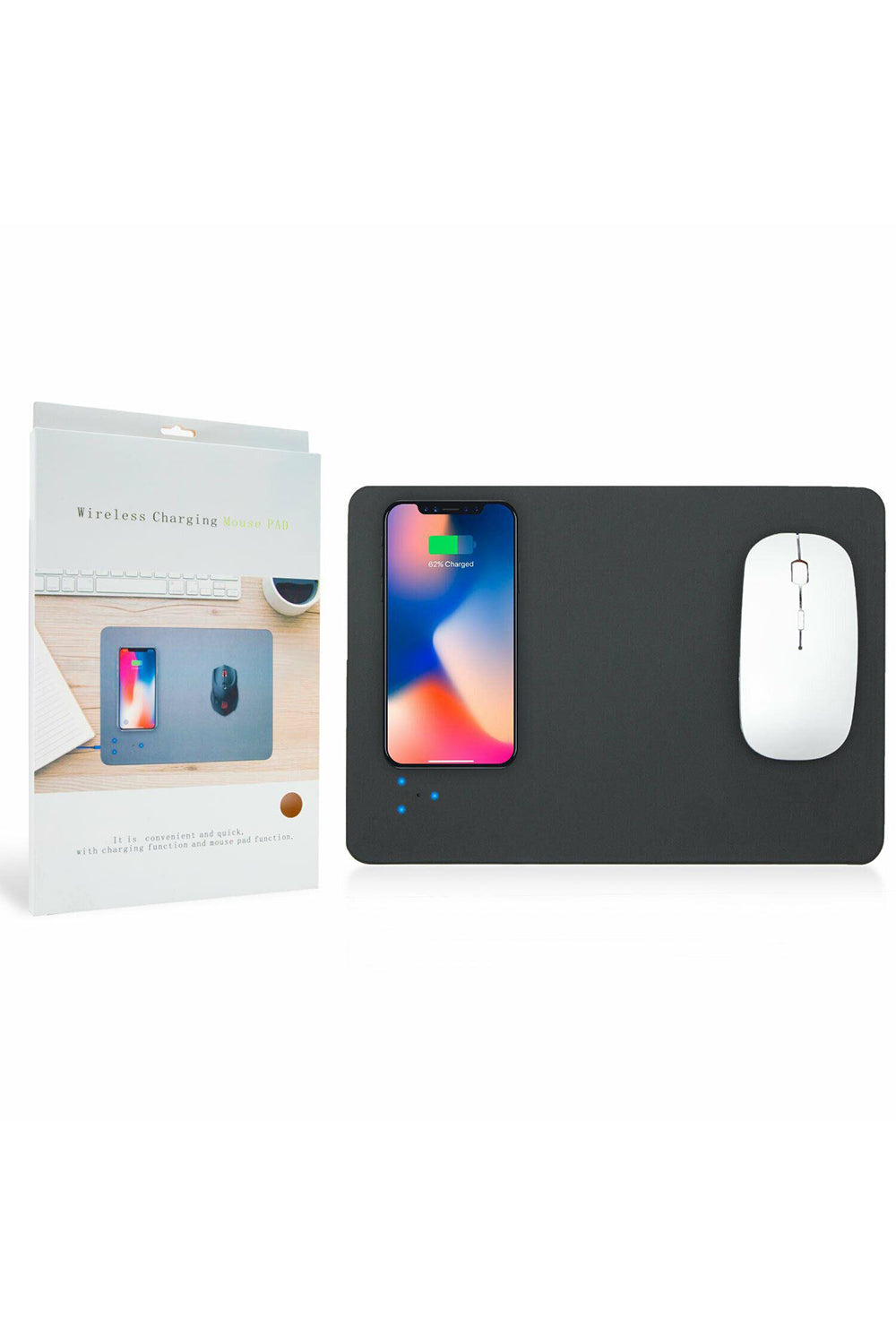 Wireless Charging Pad For Mouse And Cell Phone Charging, Black