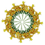 12 X 60cm Artificial Lily Stem Yellow 144 Flowers