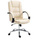Pu Leather High Back Executive Chair | Beige