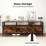 Tv Stand Cabinet Entertainment Unit With Drawers Shelves For 65 Inch Tv | Brown