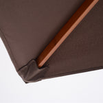 2x1.5m Wooden Patio Umbrella Parasol | Brown