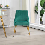 Set Of 2 Lograto Velvet Dining Chairs | Green