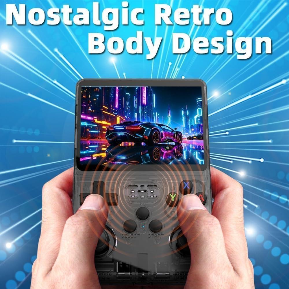 R36s Retro Handheld Game Console 128gb 3.5 Inch Ips | Purple