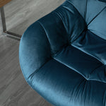 Velvet Home Office Chair Adjustable | Blue