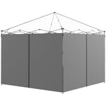 3x3(m) Or 3x6m Pop Up Gazebo Side Panels With Zipped Doors | Light Slate Gray