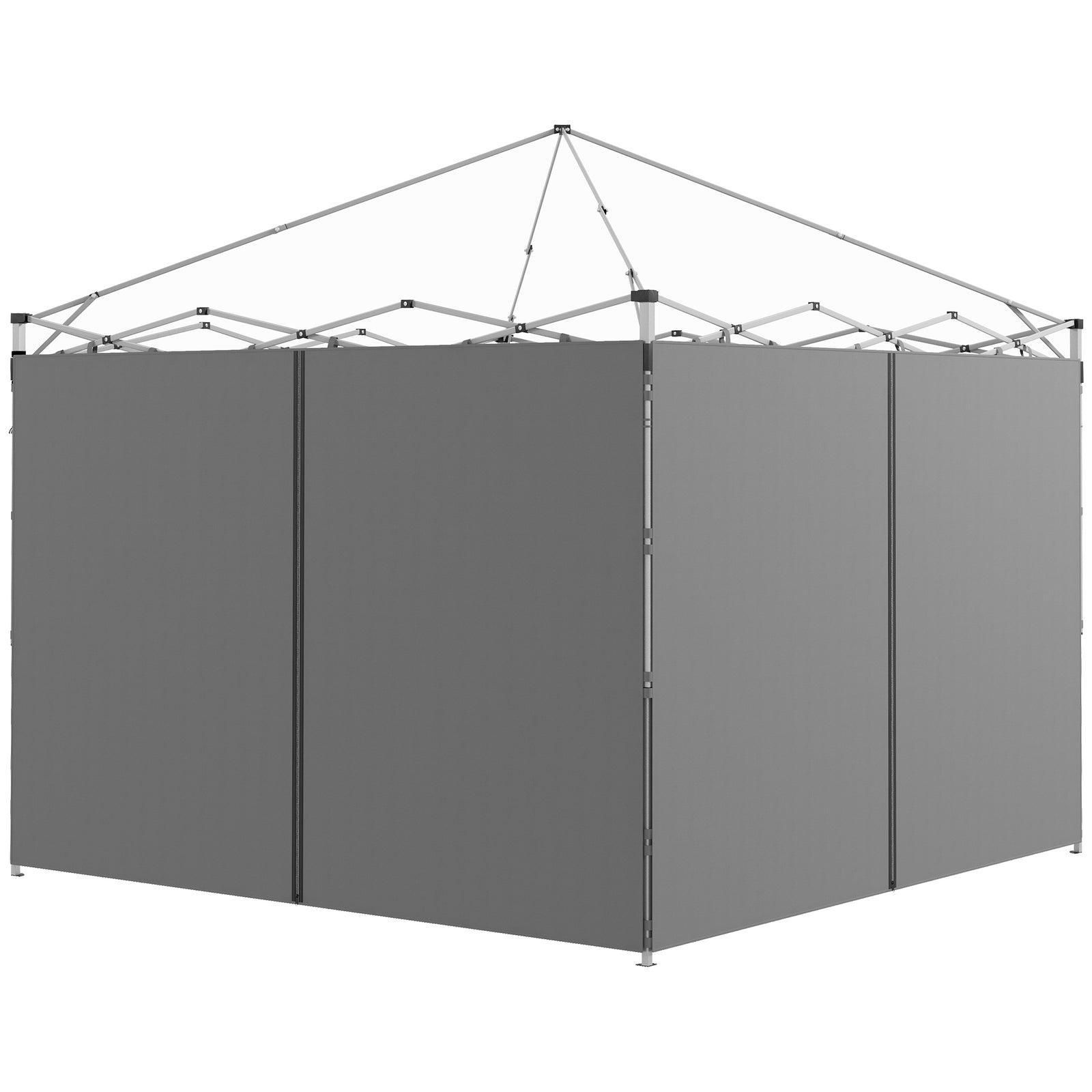 3x3(m) Or 3x6m Pop Up Gazebo Side Panels With Zipped Doors | Light Slate Gray