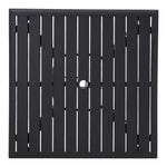 Square Garden Metal Slatted Coffee Table - 80cm X 73cm H