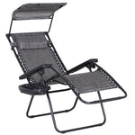 Zero Gravity Chair Adjustable Patio Lounge W/ Cup Holder | Gray