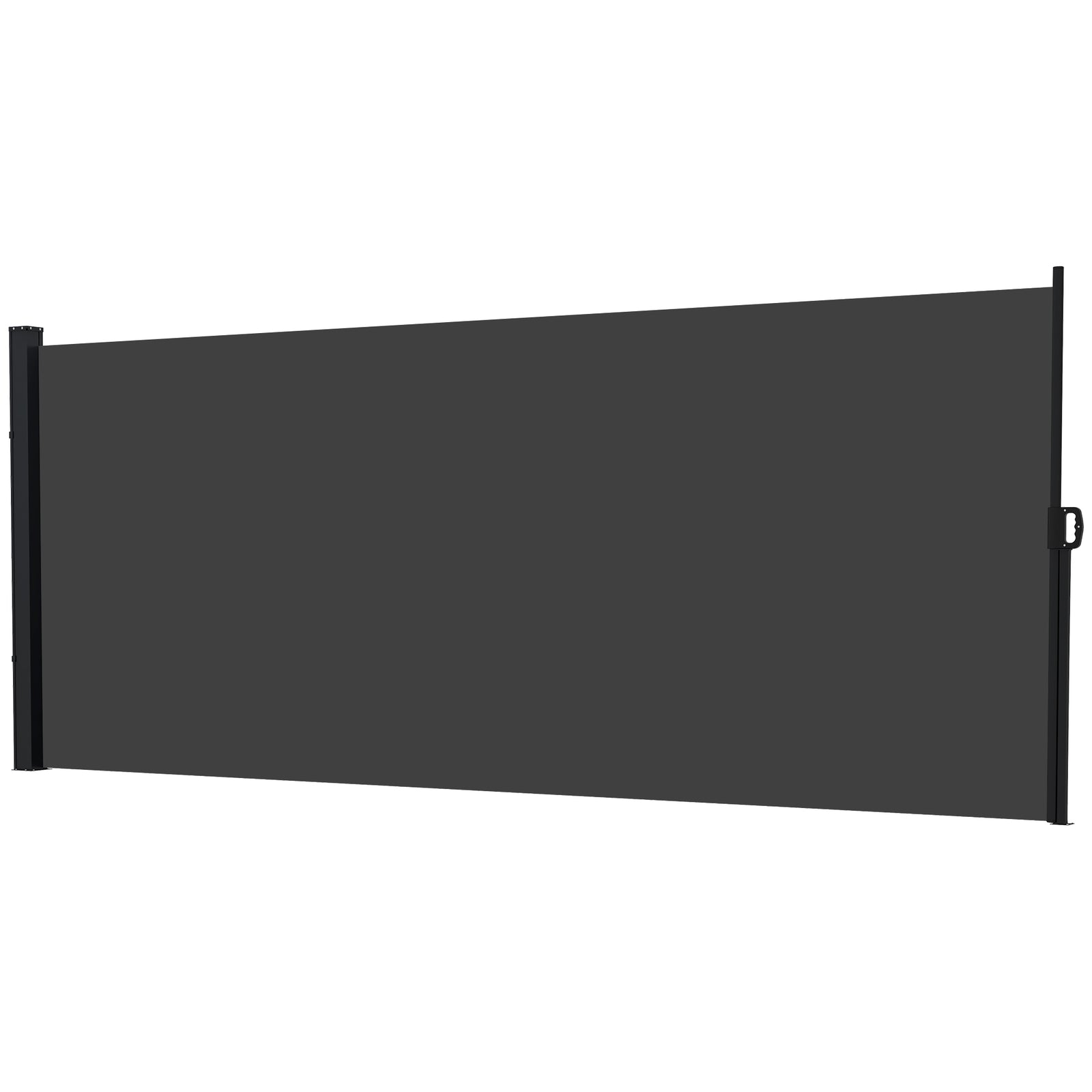 Retractable Side Awning, Garden Divider | Large | Black