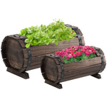 2pcs Wooden Flower Plant Pot Box