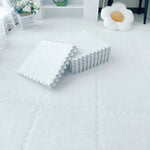 12pcs Interlocking Foam Play Mats For Kids – Soft, 30cm X 30cm Puzzle Floor Tiles | White