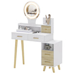 Dressing Table With Mirror, Vanity Table With Led Lights