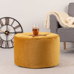 Milano Velvet Bean Bag Pouffe | Yellow