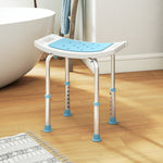 Adjust Aluminium Bath Stool Shower Non-slip W/ Shower Hole | Turquoise
