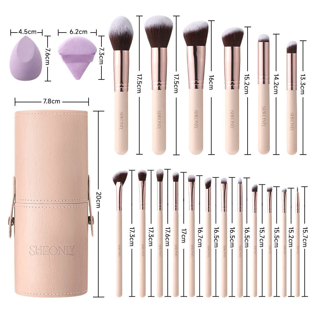 Professional Makeup Brush Set 18 Pcs For Foundation Powder Concealers Eye Shadows Blush