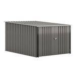 Outdoor Storage Shed Lockable Metal Tool House With Double Doors Fits 2/4 Bikes | Small | Grey