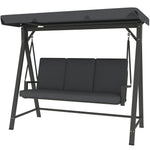 3-seater Swing W/ Upf30+ Canopy | Dark Gray