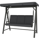3-seater Swing W/ Upf30+ Canopy | Dark Gray