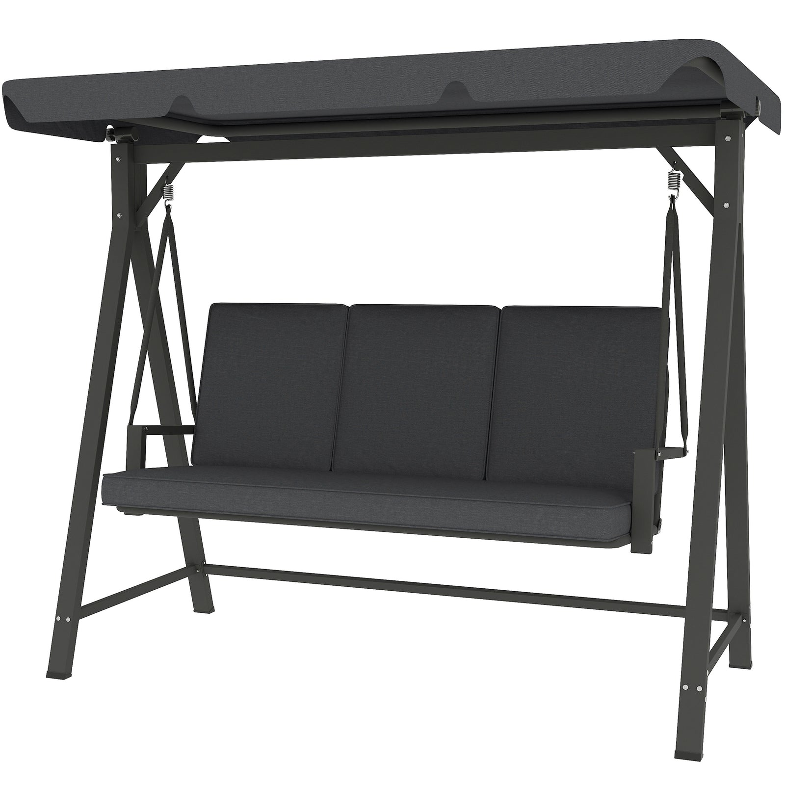3-seater Swing W/ Upf30+ Canopy | Dark Gray