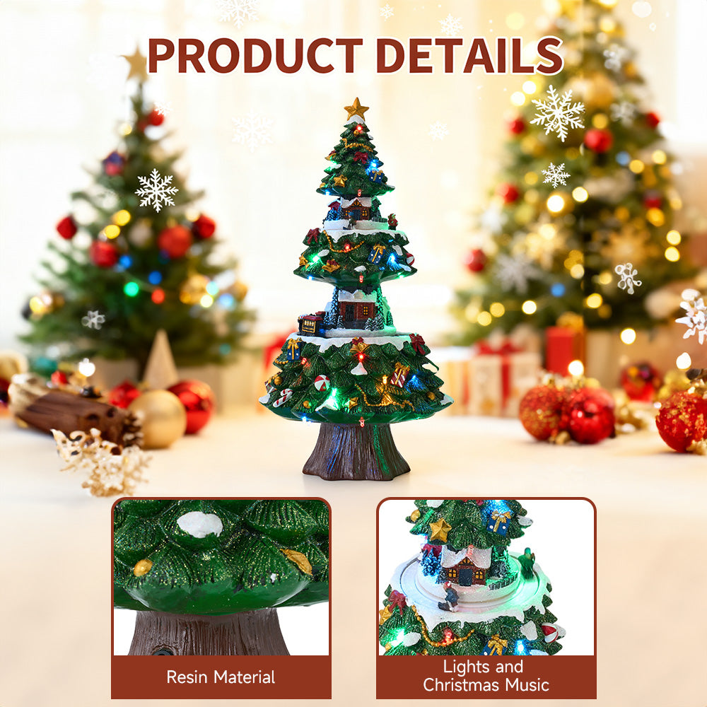 Christmas Xmas Music Box Ornaments With Lights